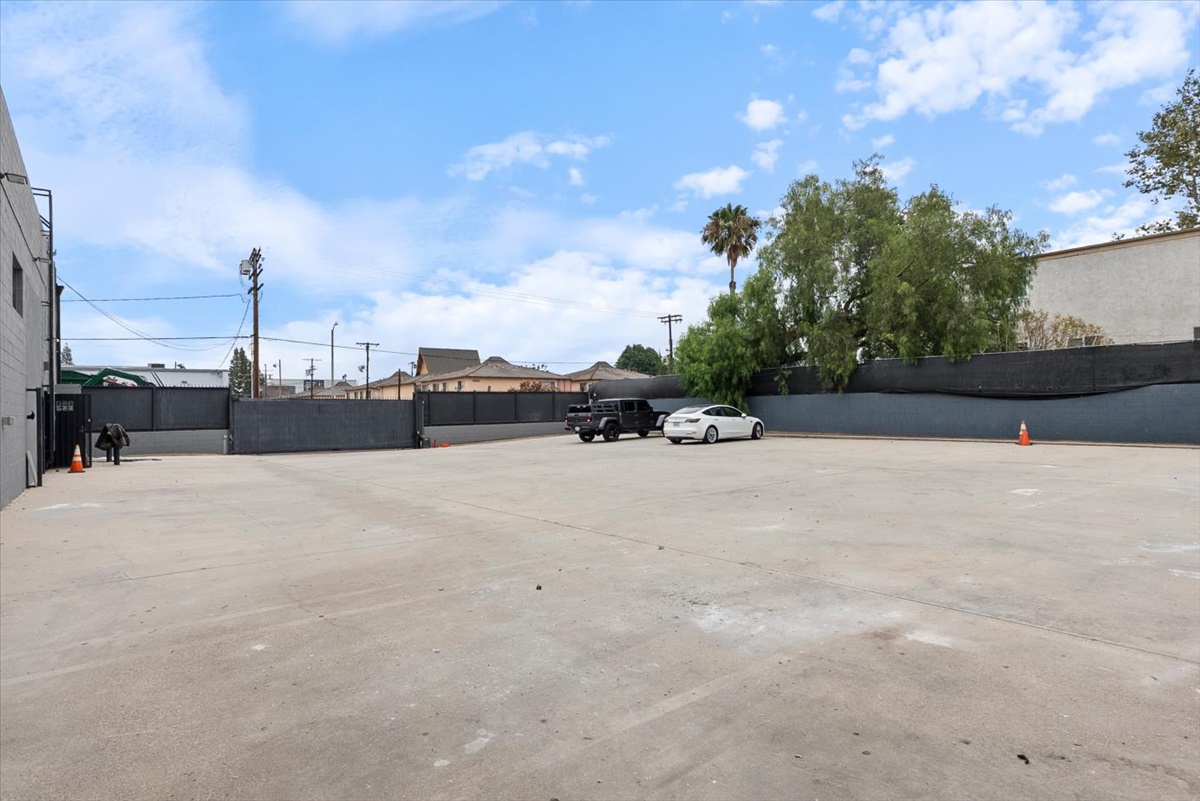 Gated lot at Dream Magic Studios